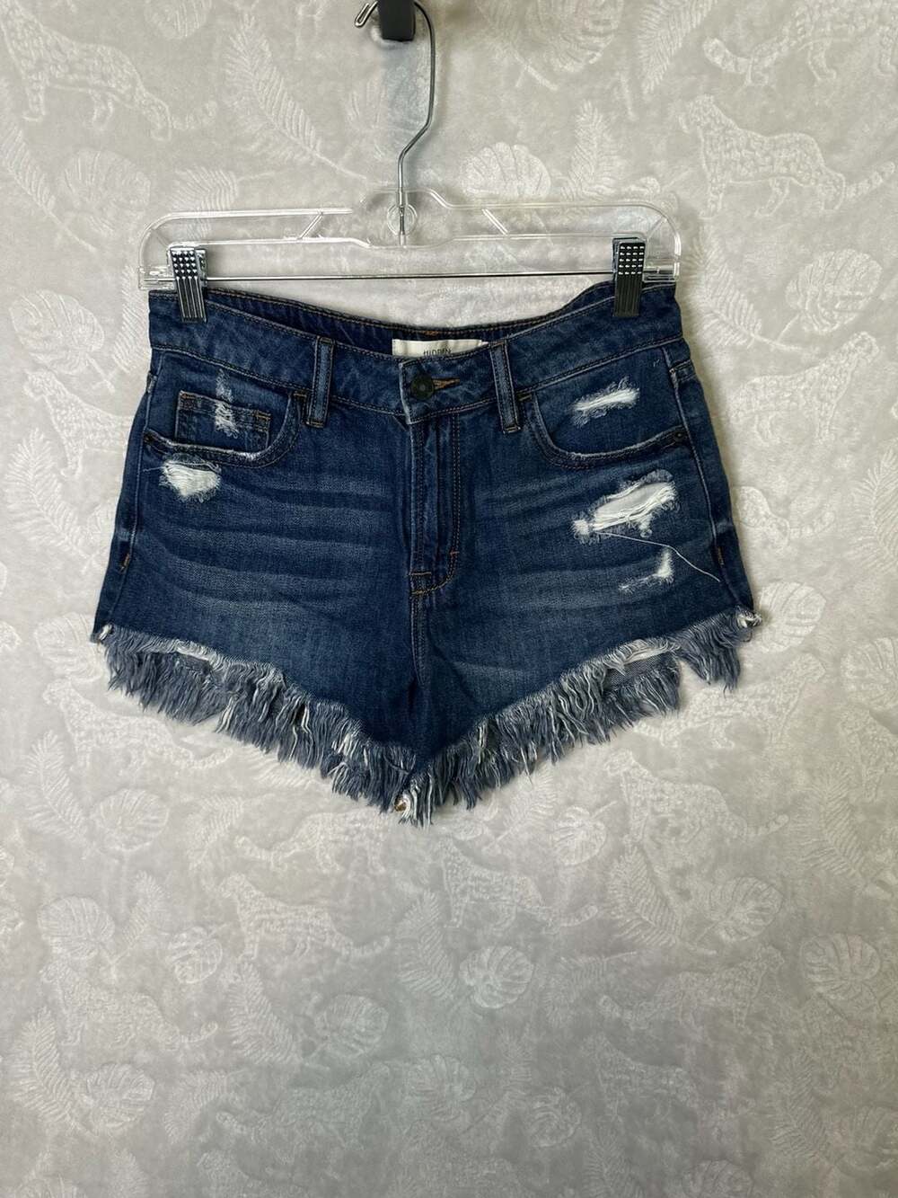 Hidden Jeans Distressed Frayed Hem Denim Shorts Size S